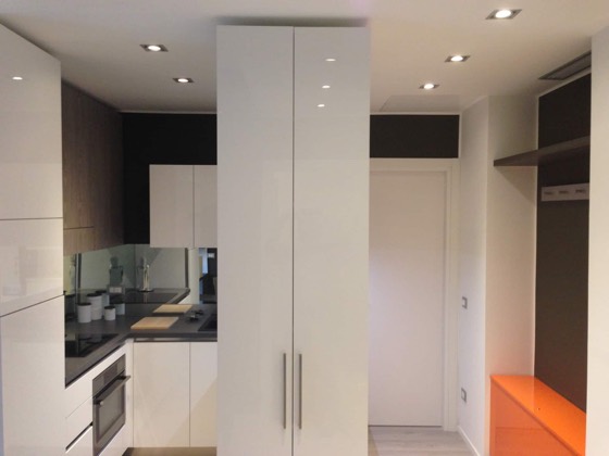 Kitchen, dining side — San Siro House apartment, Milan