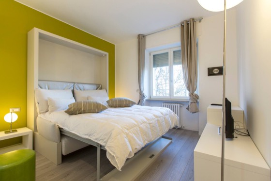 Bedroom 2 — king mattress — San Siro House apartment, Milan